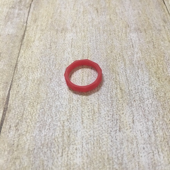 QALO Red Geo Stackable Ring - Picture 1 of 4